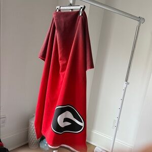 Red and black Ombré UGA University of Georgia beach towel